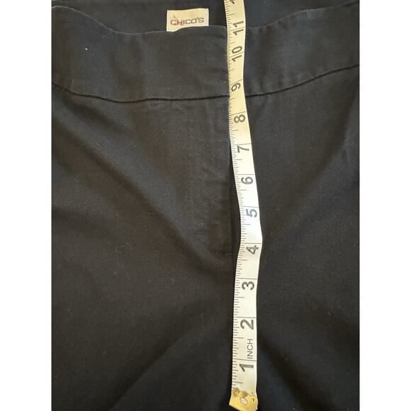 Chico's Size 2 Short Black Polyester/Rayon/Spandex Pants Capsule Office - Picture 5 of 8